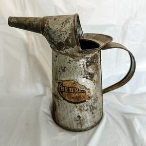 Vtg‎ Behrens Oil Pour Can High Grade Metal-Ware 1 Qt